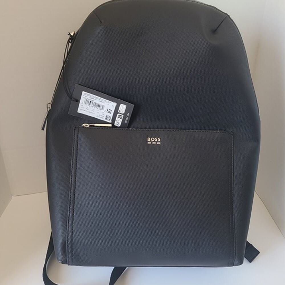New with Tags • Premium Textured Finish • Black • Authentic BOSS Backpack
